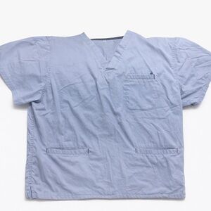 Light Gray Men's Scrub Top and Cargo Pants